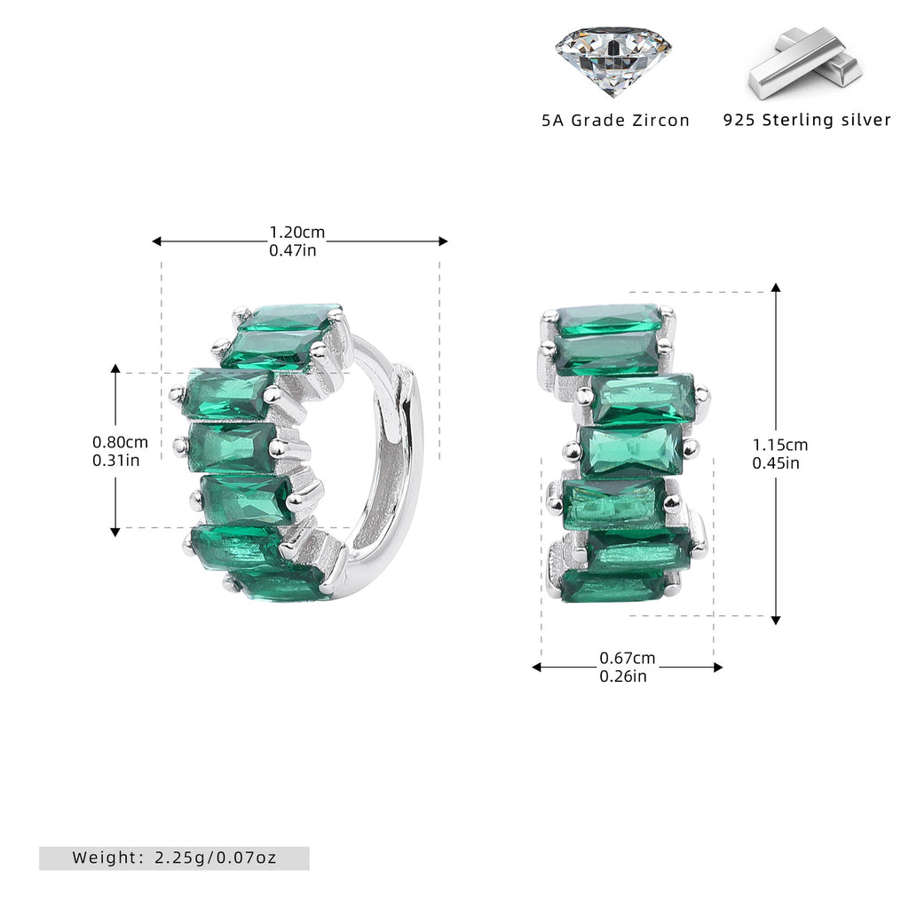 Damen Ohrstecker mit exquisite Zirkonsteinen und 925 Sterling Silber Shop Nory