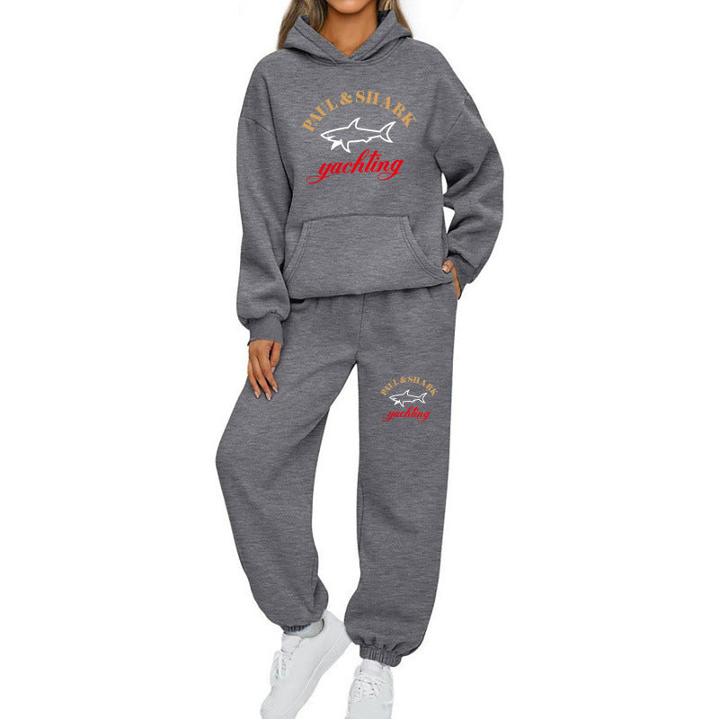 Damen oversized Hoodie und Jogginghose Set mit Kapuze Kängurutasche und gerippten Bündchen Shop Nory