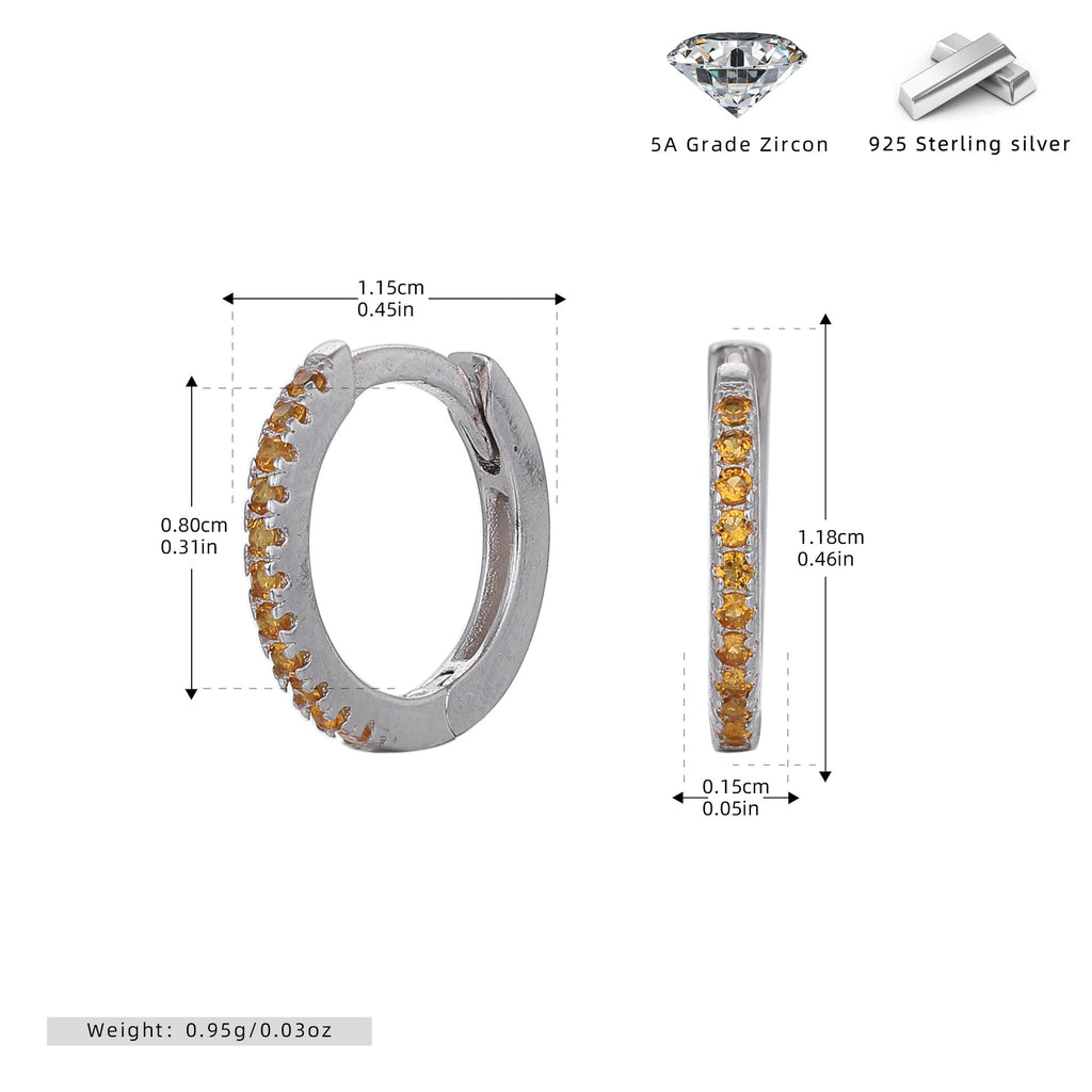 Damen Creolen mit funkelnden Zirkonsteinen in elegantem Design Shop Nory