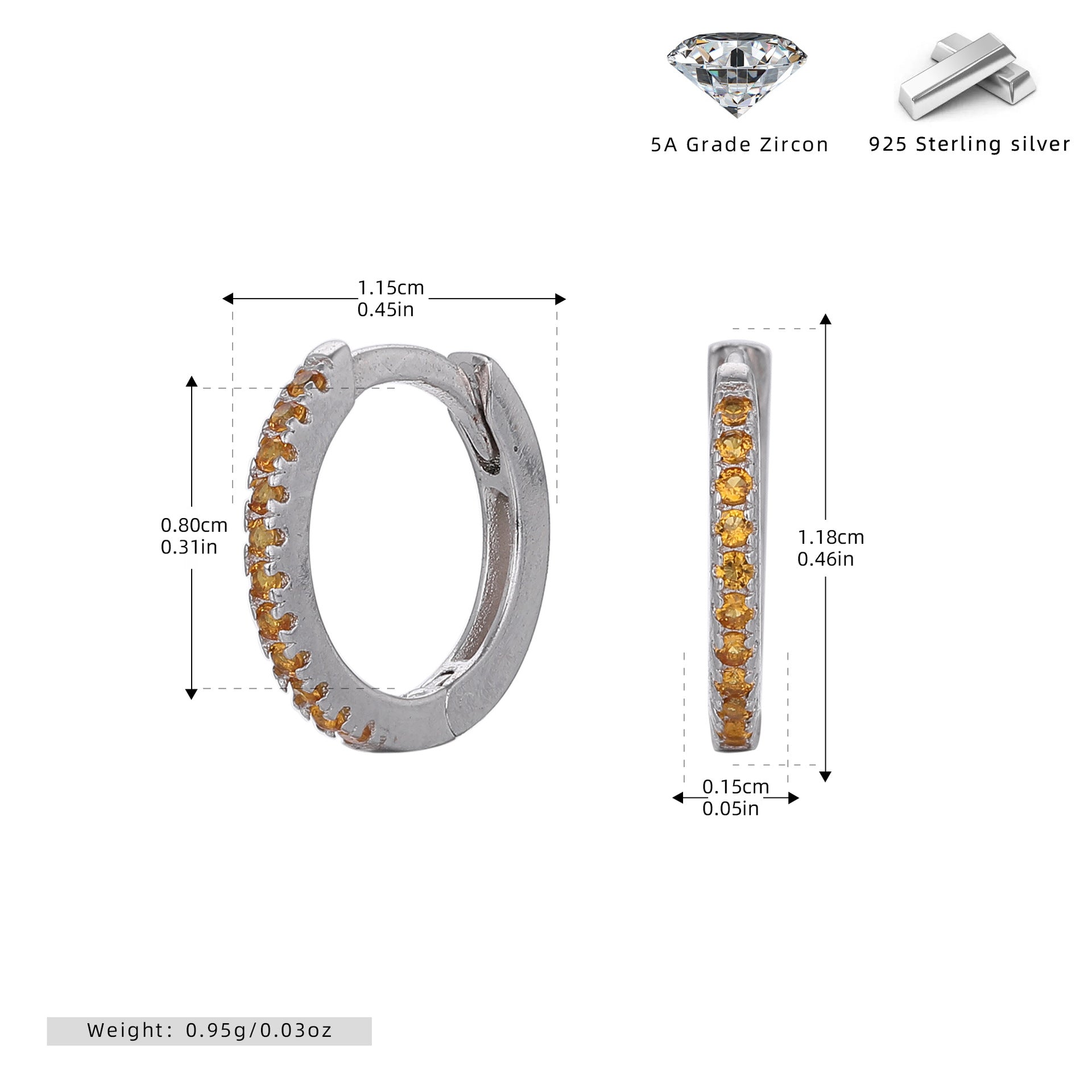 Damen Creolen mit funkelnden Zirkonsteinen in elegantem Design Shop Nory