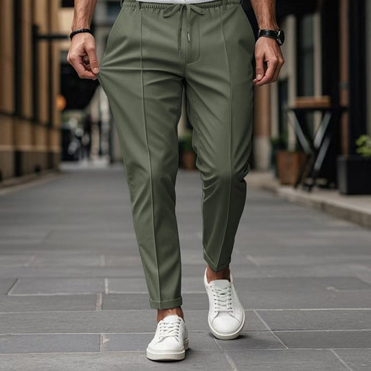 Herren nan moderne tapered Jogginghose mit Bügelfalte und Kordelzug Shop Nory