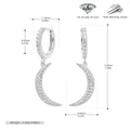 Damen Ohrhänger mit funkelndem Mondmotiv und hochwertigem 925 Sterling Silber Shop Nory