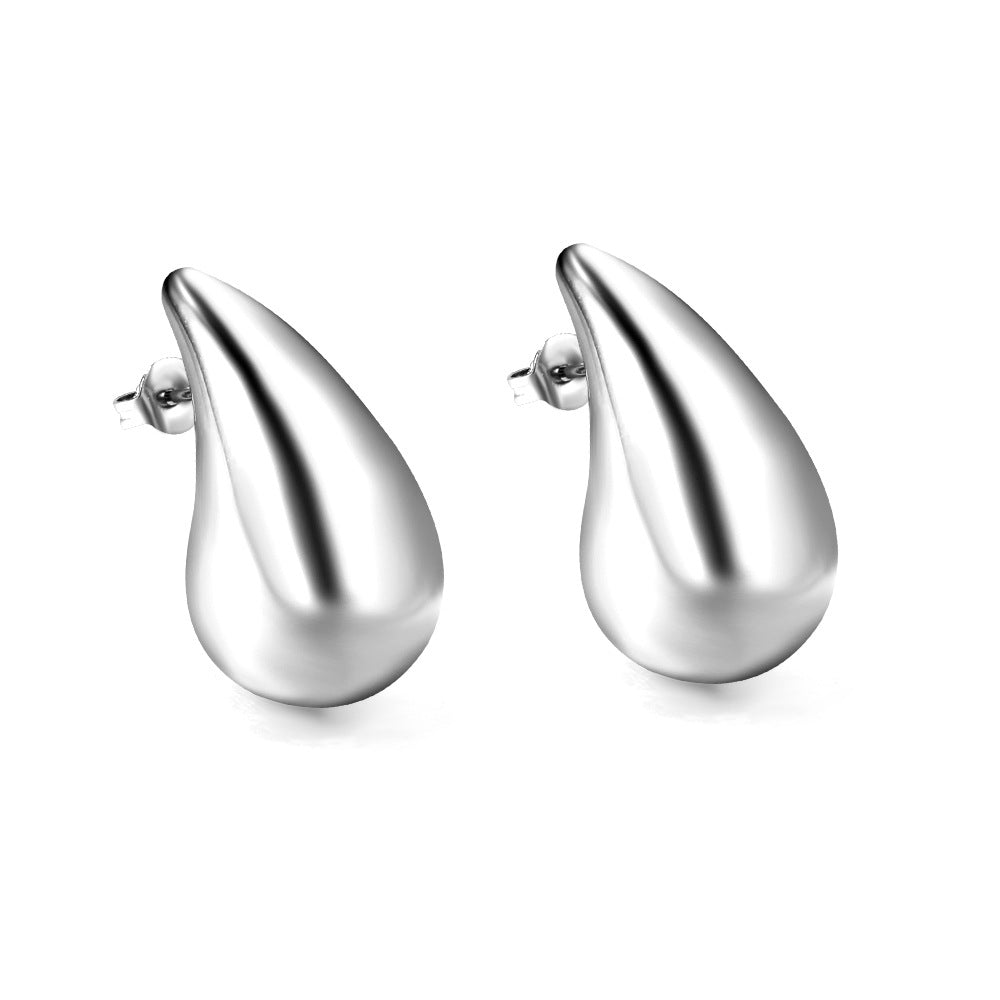 Damen Hängende Ohrstecker mit tropfenförmigem Design und polierter Oberfläche Shop Nory