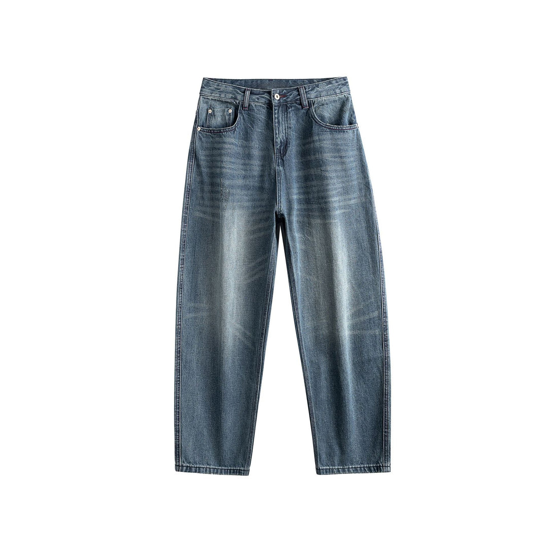 Damen High‑Waist Straight‑Leg Jeans mit Used‑Waschung Shop Nory