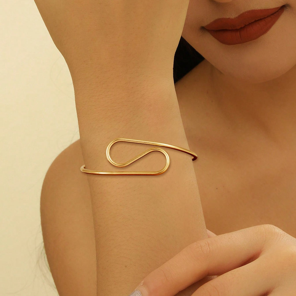 Damen Armreif im modernen Wellenmuster Shop Nory