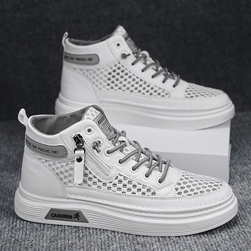 Damen High-Top Sneakers mit atmungsaktivem Netzdesign und dämpfender Sohle