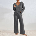Damen Lässiges Strick-Loungewear-Set
