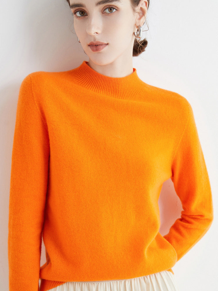 Damen Kurz-Mockneck-Pullover aus Kaschmir‑Look mit leichter Flauschoptik Shop Nory