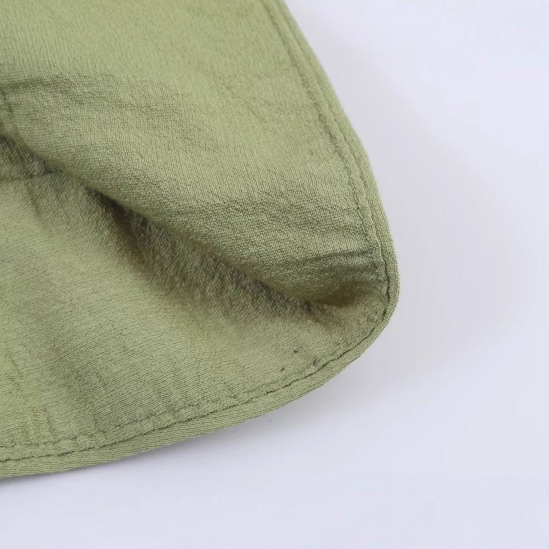 Damen Leichte Leinenoptik‑Bluse mit Knopfleiste und gerafften Fledermausärmeln Shop Nory