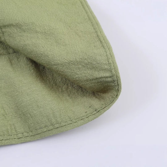 Damen Leichte Leinenoptik‑Bluse mit Knopfleiste und gerafften Fledermausärmeln Shop Nory