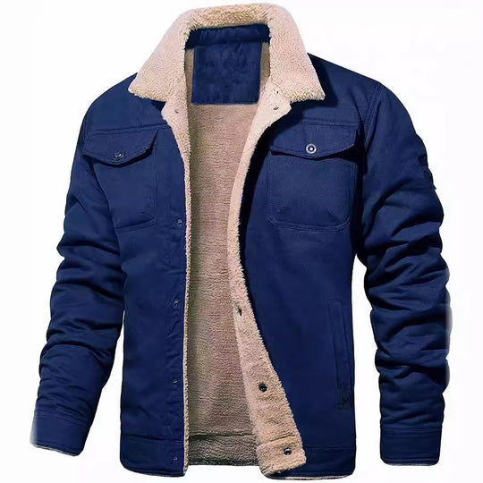 Herren Sherpa-gefütterte Workwear-Jacke aus Baumwoll-Canvas Shop Nory