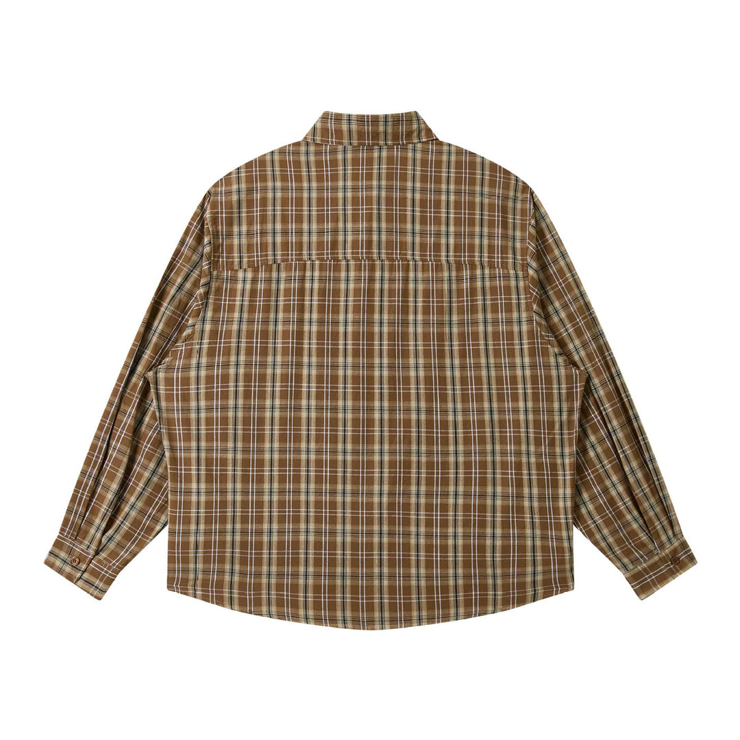 Herren Lockeres Karo-Workshirt aus Baumwollmischung mit aufgesetzter Brusttasche Shop Nory
