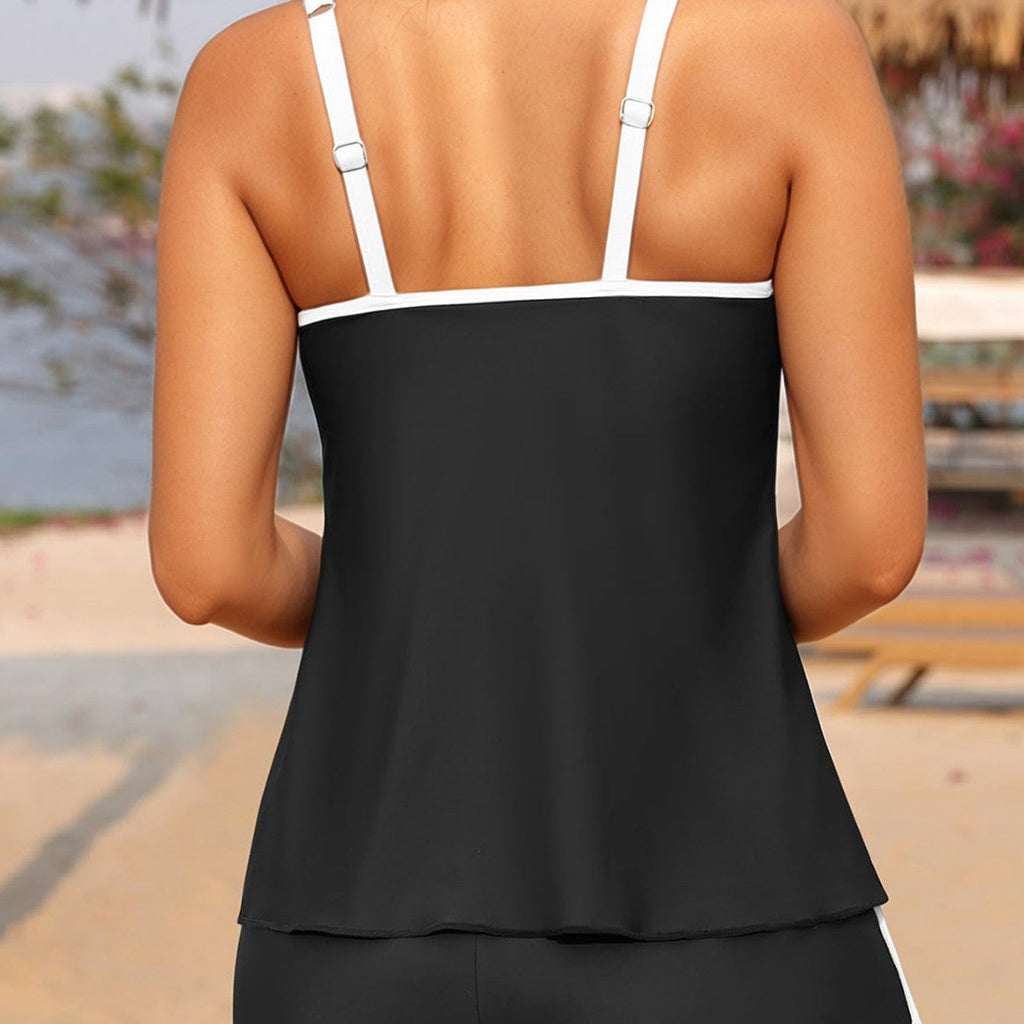 DamenSportliches Tankini-Set mit praktischen Shorts und verstellbaren Trägern Shopnory
