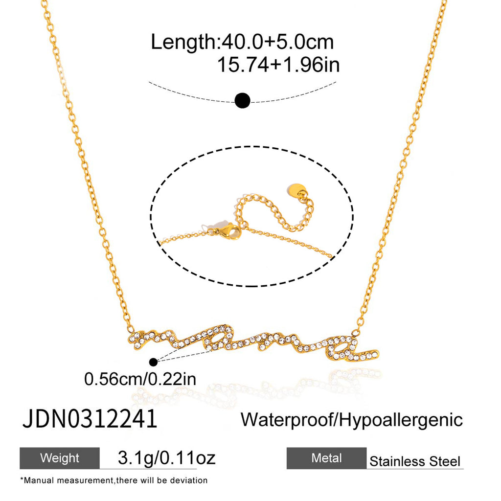 Damen Armband mit personalisiertem "Mama"-Schriftzug aus hypoallergenem Edelstahl Shop Nory