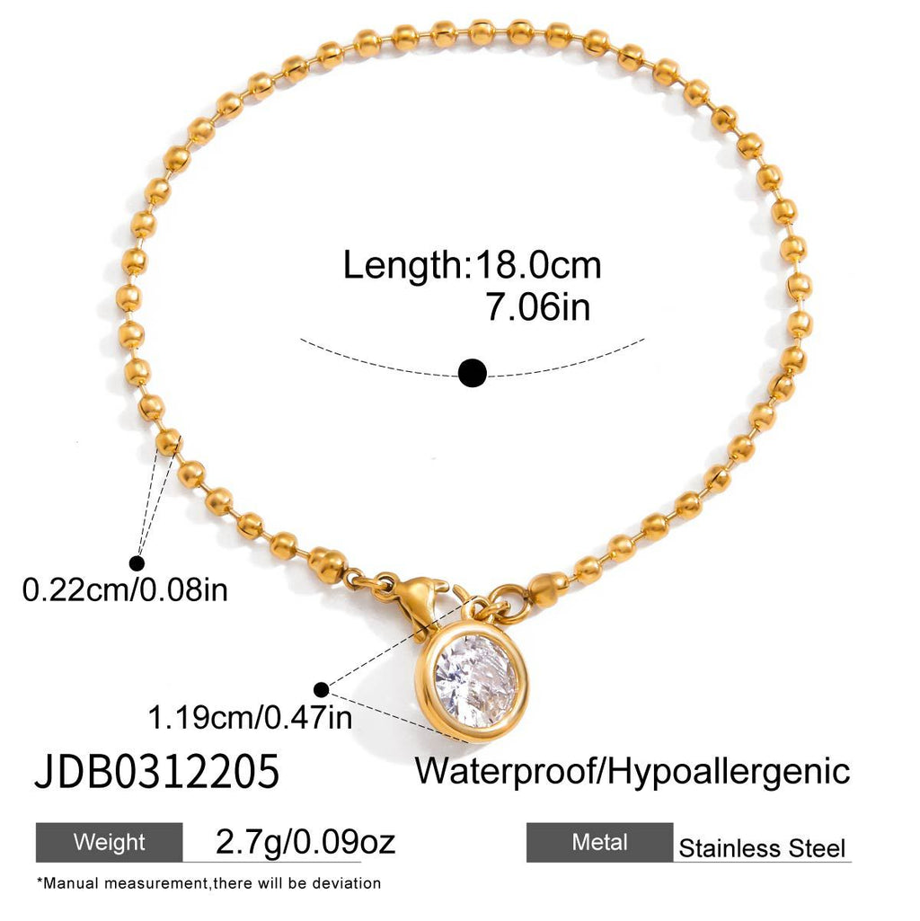 Damen Armband mit funkelndem Kristallanhänger und hypoallergener Edelstahlverarbeitung Shop Nory