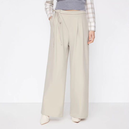 Damen Weite Nadelstreifen-Hose mit Wickel-Taille Shop Nory