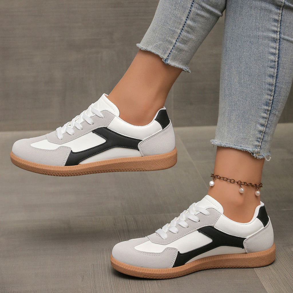 Damen sportliche Sneakers im Retro-Stil mit atmungsaktiver Oberflächenstruktur und rutschfester Sohle
