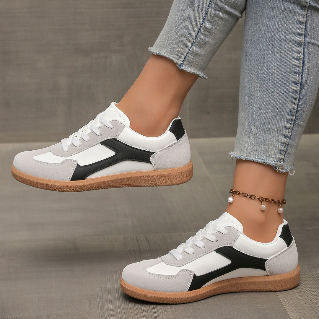 Damen sportliche Sneakers im Retro-Stil mit atmungsaktiver Oberflächenstruktur und rutschfester Sohle
