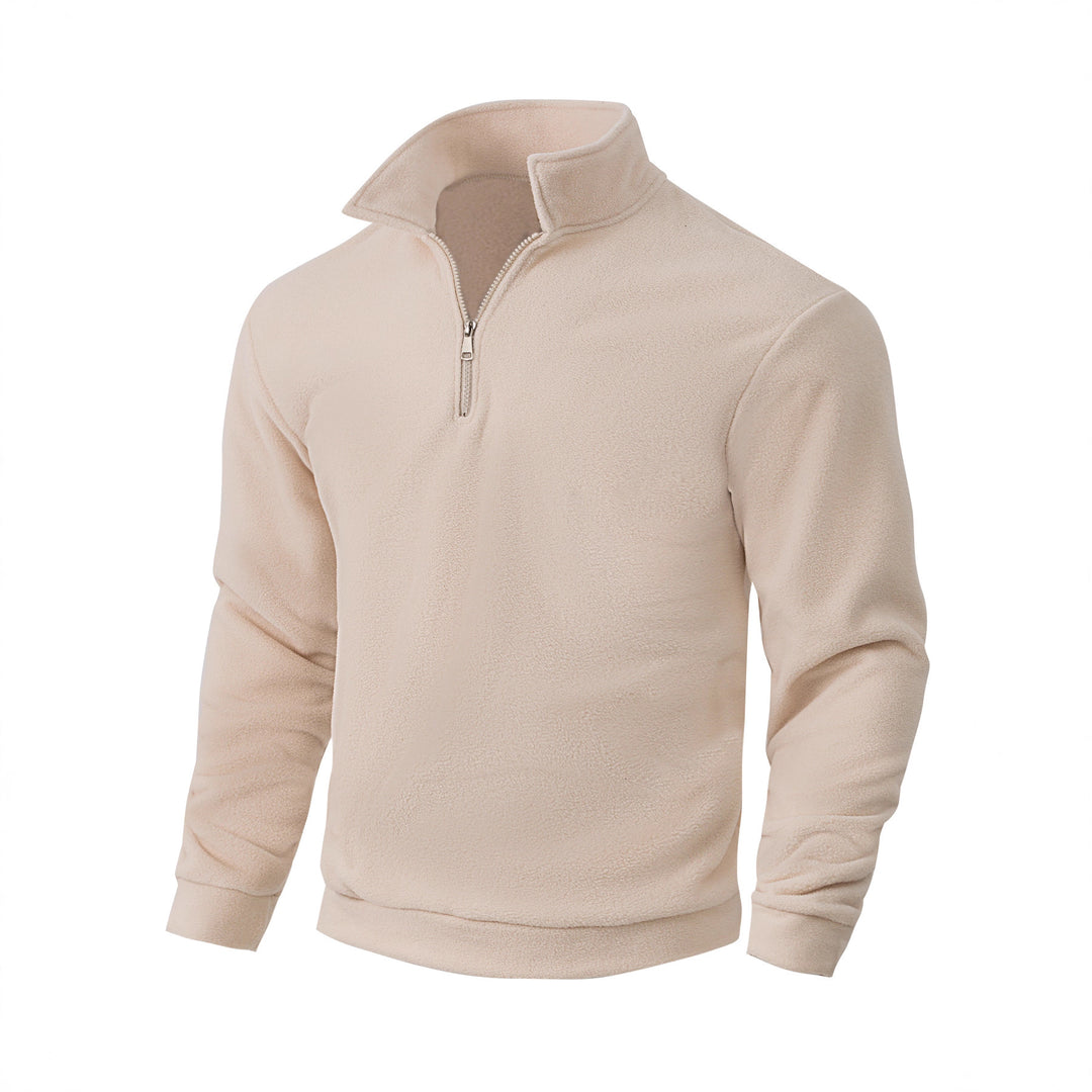 Herren Fleece-Halbzip-Pullover mit Stehkragen, weichem Teddy-Fleece und elastischen Bündchen Shop Nory