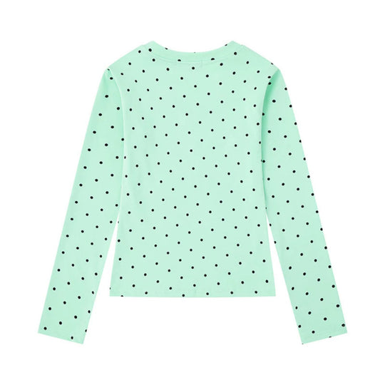 Damen Langarmshirt aus Baumwolljersey mit Pünktchenmuster und Statement-Sternprint Shop Nory
