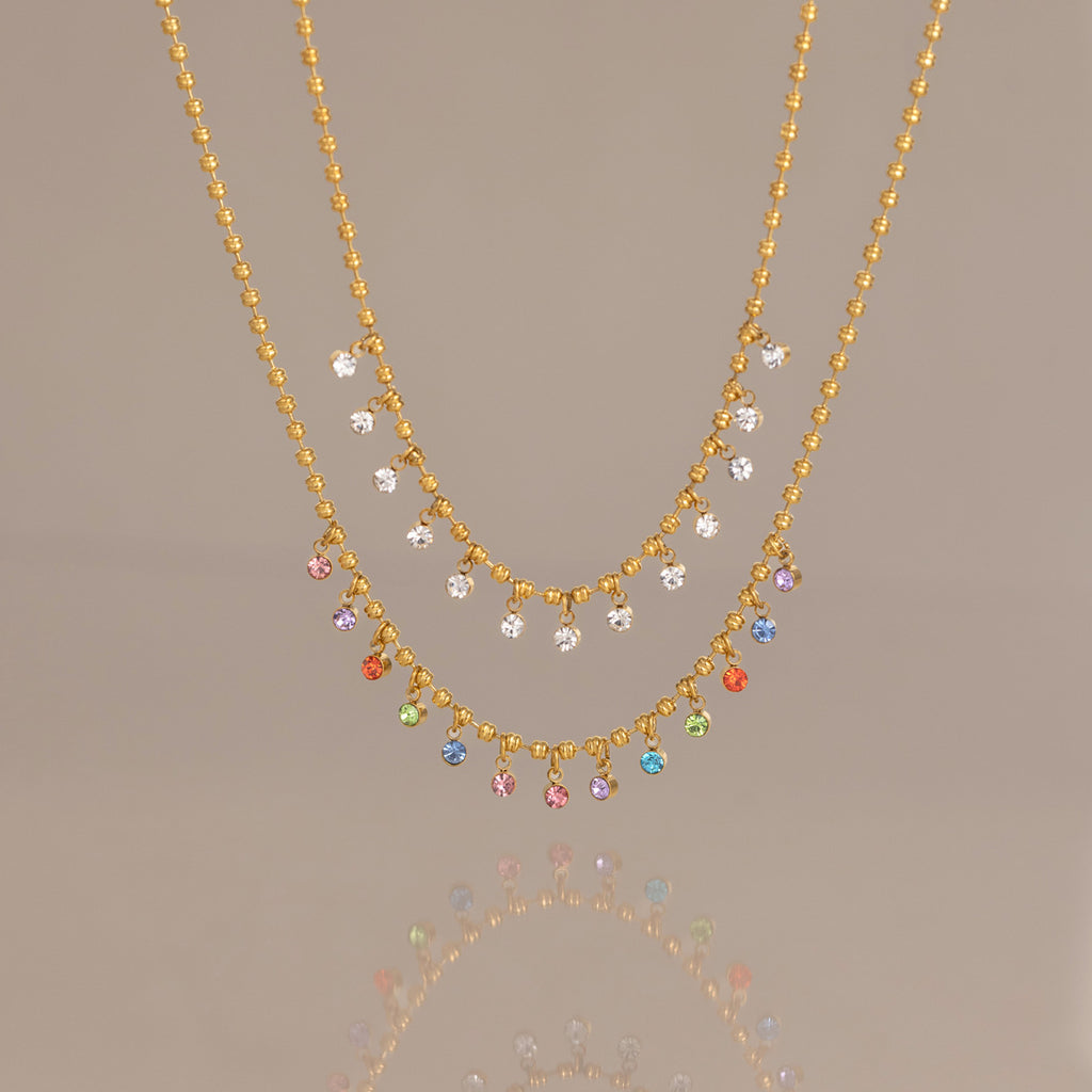 Damen elegante Halskette mit filigranem Gliederdesign Shop Nory