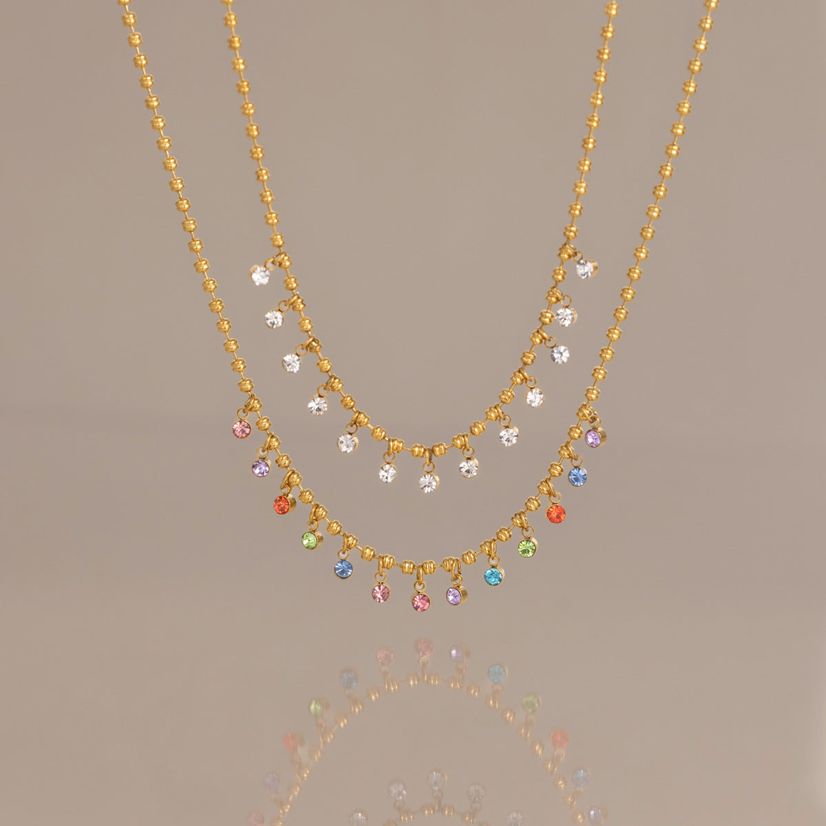 Damen elegante Halskette mit filigranem Gliederdesign Shop Nory