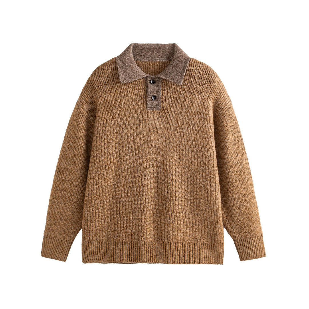 Damen Strickpoloshirt mit Fleckmuster, Rippstruktur und Knopfleiste Shop Nory