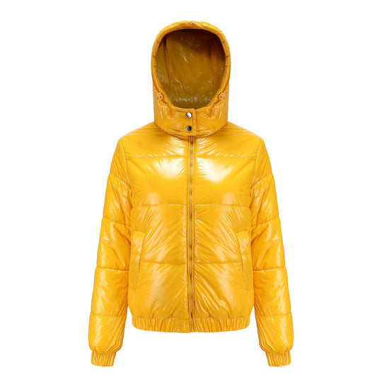 Damen glänzende Winterjacke mit Kapuze – Wasserabweisend & Wärmeisoliert – ShopNory