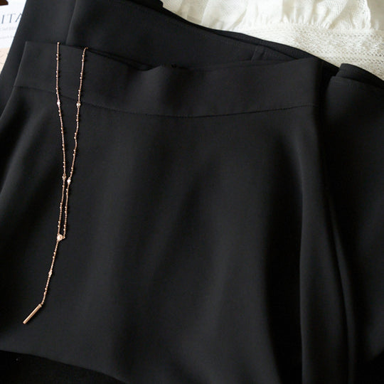 Damen Eleganter Midi-Rock mit verstellbarem Taillengürtel Shop Nory