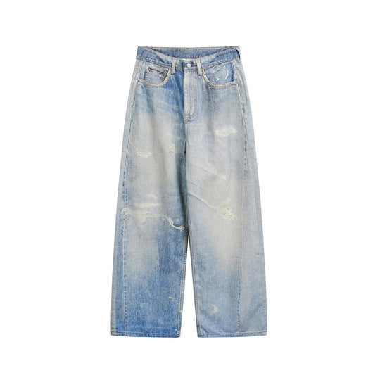 Damen Weite Cropped‑Jeans mit hoher Taille, geradem Bein und Destroy‑Details Shop Nory