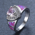 Damen Ring mit kunstvollem Design aus schimmerndem Opal und funkelnden Zirkonia Shop Nory