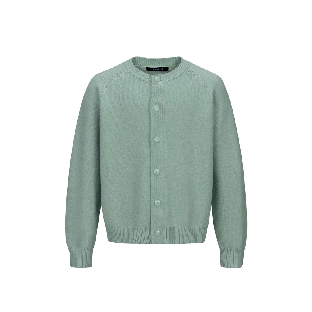 Damen Feiner Rundhals-Cardigan mit Raglanärmeln und verdeckter Knopfleiste Shop Nory