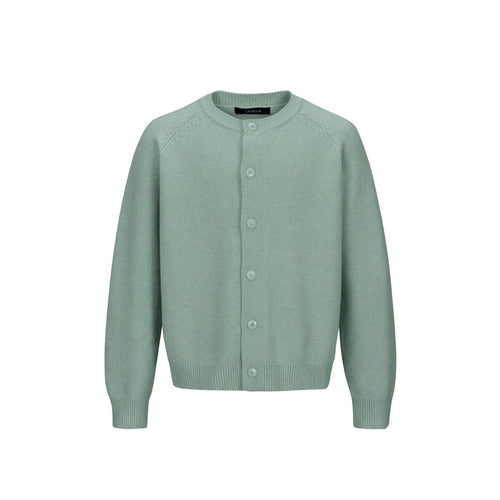 Damen Feiner Rundhals-Cardigan mit Raglanärmeln und verdeckter Knopfleiste Shop Nory
