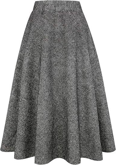 Damen Schwingender A-Linien Rock im modischen Karomuster Shopnory