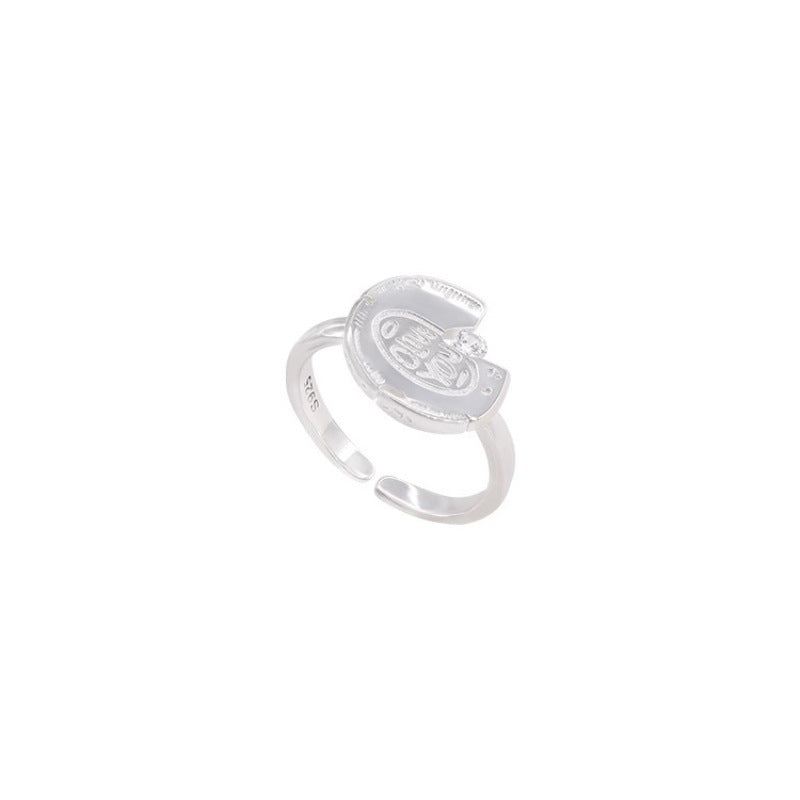 Damen Offener Ring mit einzigartigem Design und funkelndem Detail Shop Nory