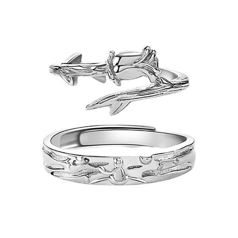 Damenring mit kunstvollem Rosen-Design und filigranen Details Shop Nory
