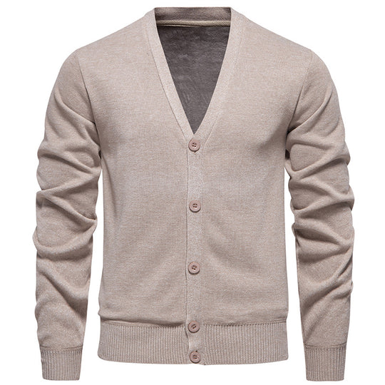 Herren Feinstrick-Cardigan mit V-Ausschnitt, schmaler Silhouette und Rippabschlüssen Shop Nory