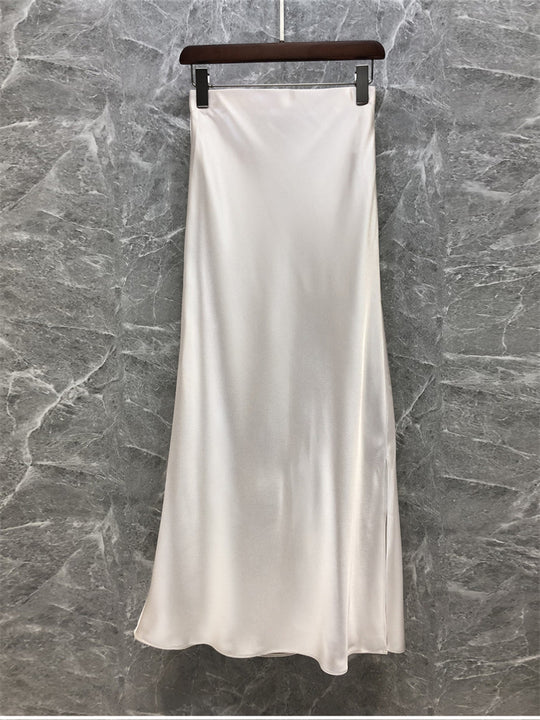 Damen Eleganter Midi-Rock aus hochwertigem Satin Shop Nory