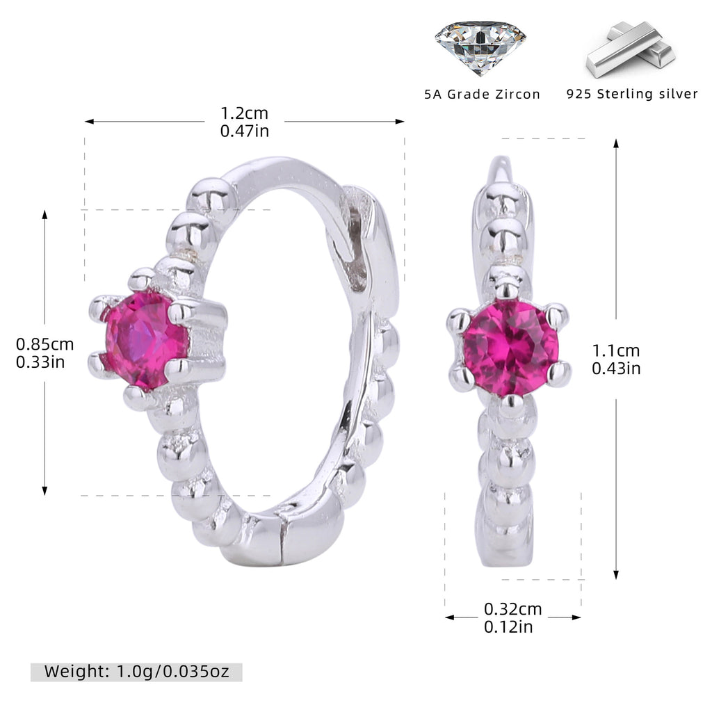 Damen Creolen mit funkelnden Zirkonstein-Akzenten und modernem Design Shop Nory