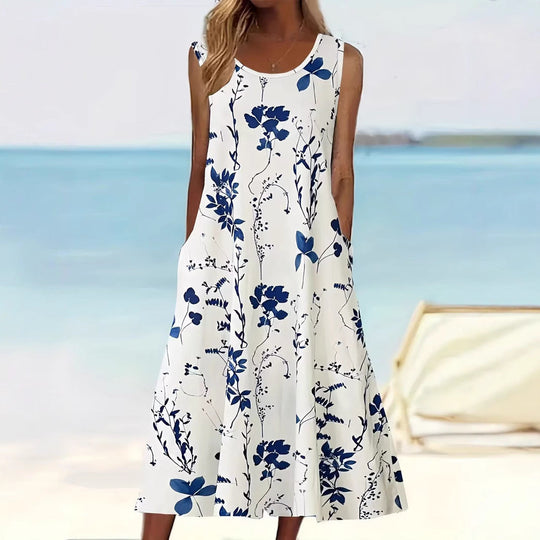 Damen Blumenmuster Sommerkleid