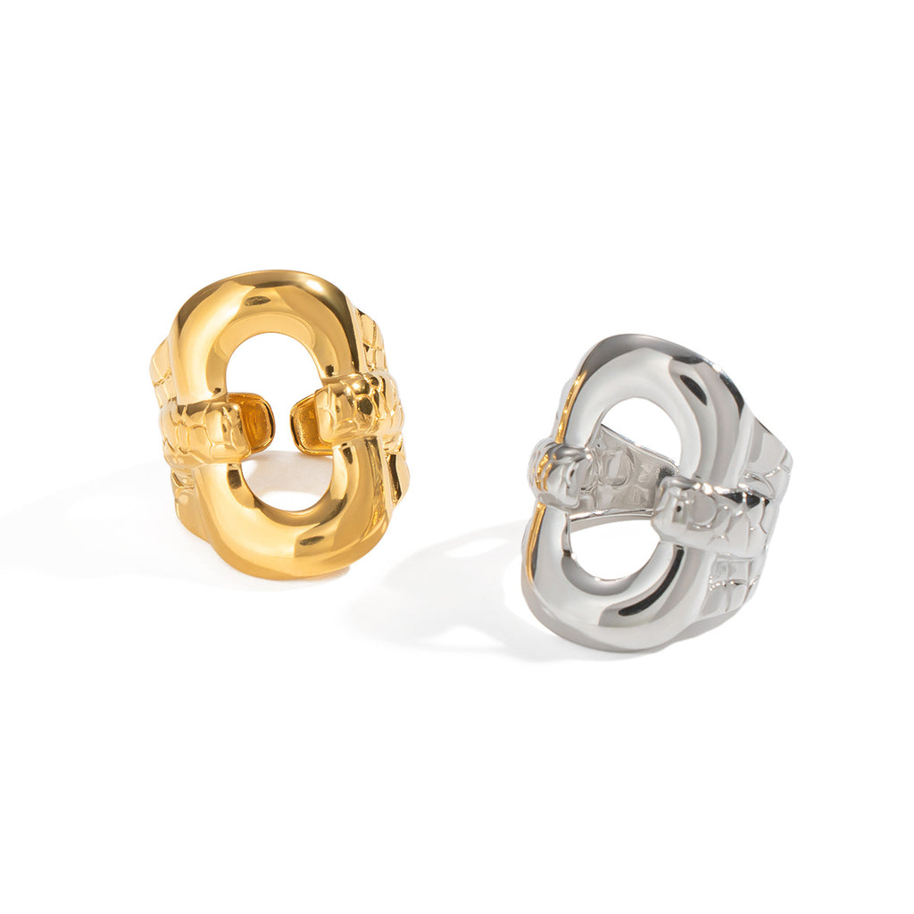 Damen Modischer Edelstahlring mit einzigartigem Design Shop Nory