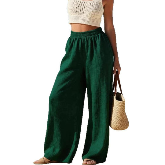 Damen weite Leinenhose