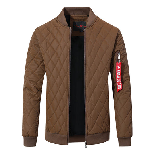 Herren Gesteppte Bomberjacke mit Diamantsteppung und Ärmeltasche Shop Nory
