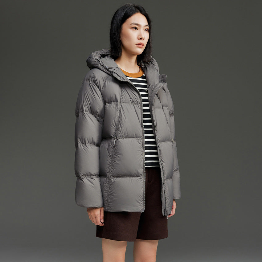 Damen Kurz geschnittene Boxy‑Steppjacke mit abnehmbarer Kapuze und Thermo‑Isolierung Shop Nory