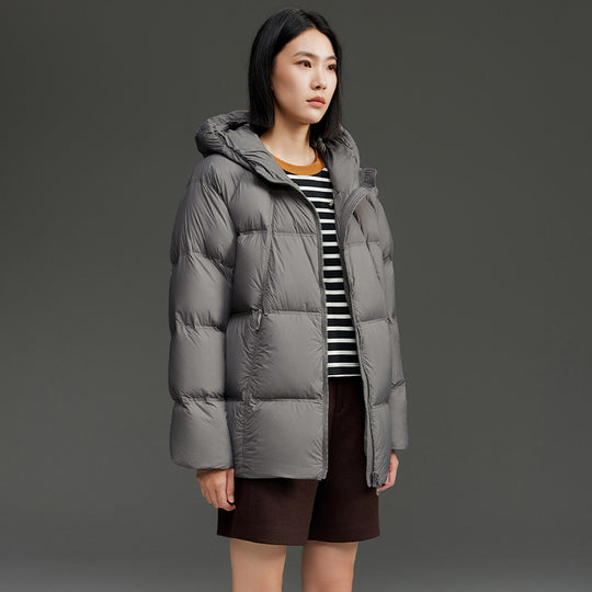 Damen Kurz geschnittene Boxy‑Steppjacke mit abnehmbarer Kapuze und Thermo‑Isolierung Shop Nory