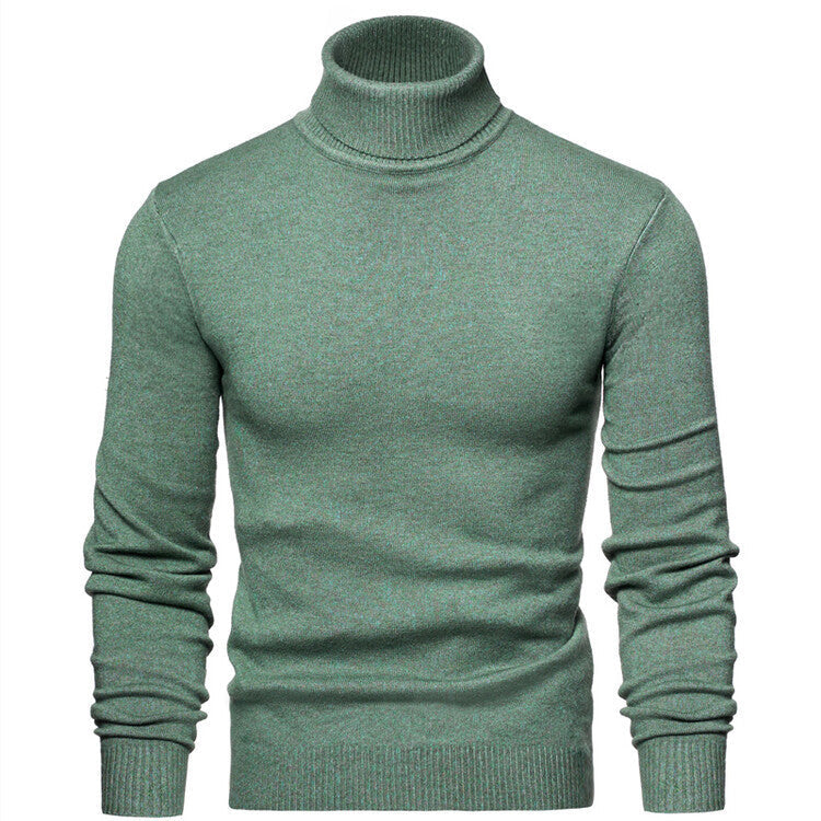 Herren eleganter Rollkragenpullover aus feiner Merinowolle