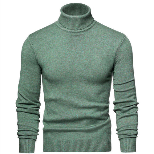 Herren eleganter Rollkragenpullover aus feiner Merinowolle