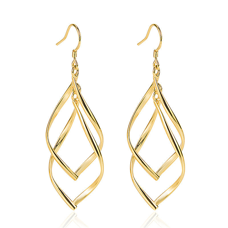 Damen elegante Ohrringe mit geschwungenem Design Shop Nory