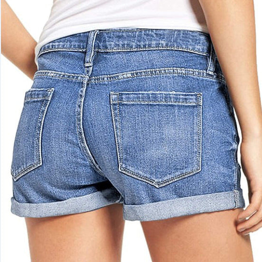 Damen Jeans-Shorts im lässigen Destroyed-Look
