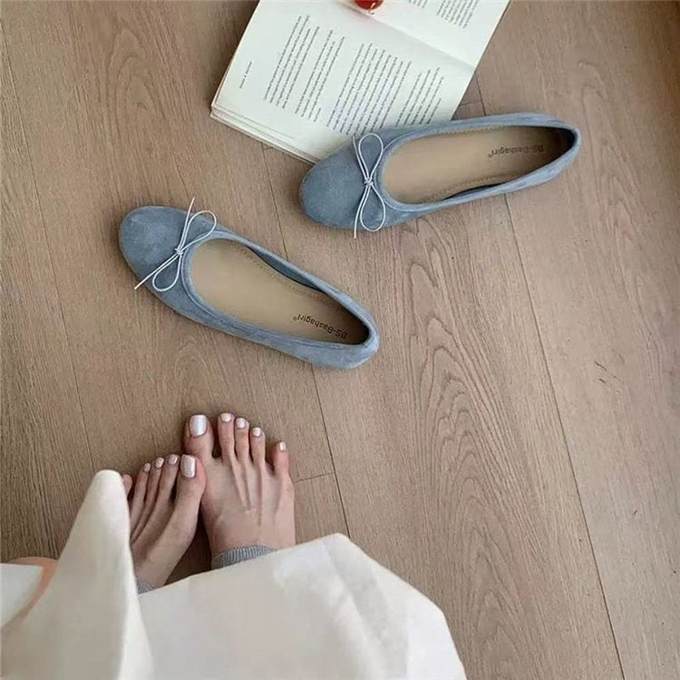 Damen elegante Ballerinas mit dekorativer Schleife